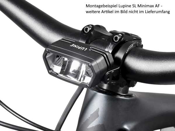 Lupine SL Minimax AF 7 Fahrradlampe mit 2400 Lumen Fernlicht, Schnellspanner 31.8mm, 6.9Ah SmartCore Akku, Bluetooth Fernbedienung