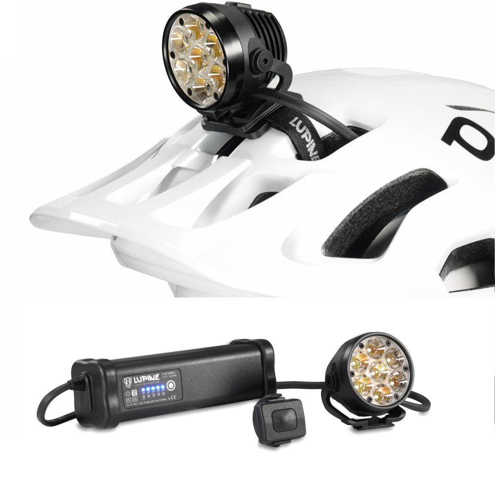 Produktbild von Lupine Betty R 14 schwarz - LED Helmlampe, 5400 Lumen, Bluetooth Fernbedienung, 13.8 Ah SmartCore Akku