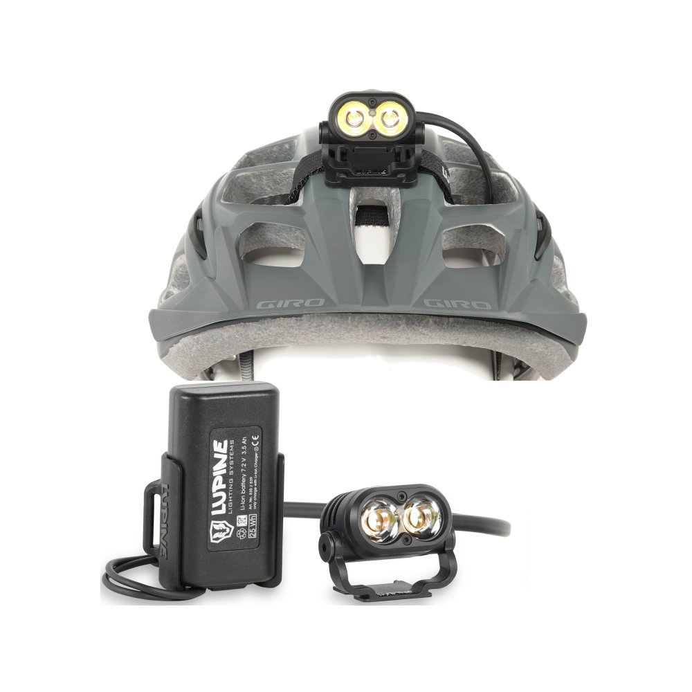 Produktbild von Lupine Piko 4 2100 Lumen, schwarz, LED Helmlampe, 3.5 Ah HardCase FastClick Akku