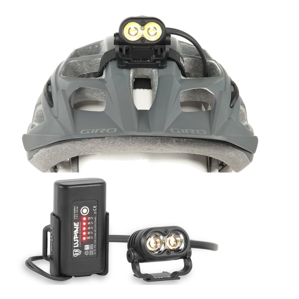 Produktbild von Lupine Piko 4 SC 2100 Lumen, schwarz, LED Helmlampe, 3.5 Ah SmartCore FastClick Akku