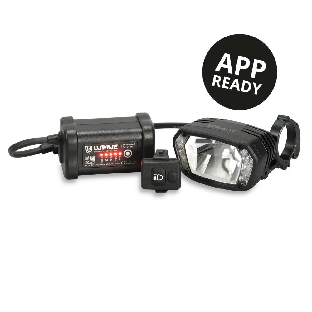 Produktbild von Lupine SL AX 7 (App ready), Lenkerhalter 25.4mm, LED Fahrradlampe, 2200 Lumen, Bluetooth Fernbedienung, 6.9 Ah SmartCore Akku