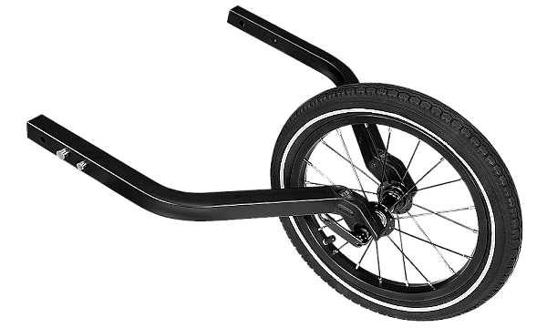 Qeridoo 14 Zoll Joggerrad Einsitzer (A-JGW1-22-BK) f�r Qeridoo Kidgoo 1 (2026, 2024, 2023, 2022), Lynix 1 (2024), QUPA 1 (2023) , QUPA 1 Plus (2024), Skaja 1 (2024), Sportrex 1 (2023, 2022)