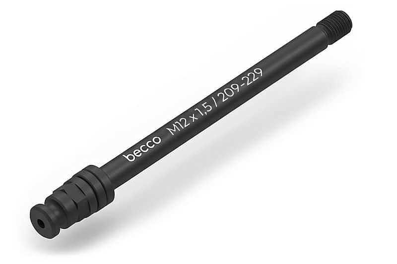 Qeridoo becco Steckachse M12 x 1,5 / 209-229mm (B-TA12-25-BK150-229) f�r Qeridoo Kidgoo 2 2026 (Q-KDG2-26)