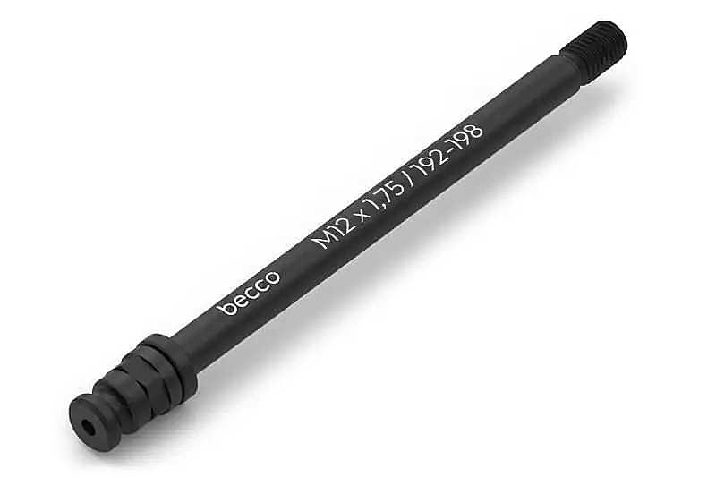 Qeridoo becco Steckachse M12 x 1,75 / 192-198mm (B-TA12-25-BK175-198) f�r Qeridoo Kidgoo 2 2026 (Q-KDG2-26)