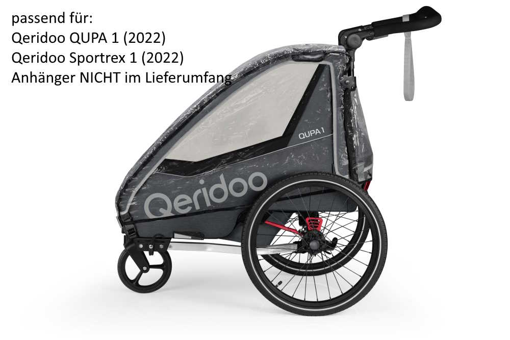Produktbild von Qeridoo Regenverdeck (A-RC11-22-TR) für Qeridoo QUPA 1 (2020-2023), Sportrex 1 (2020-2023)