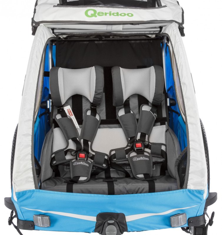 Qeridoo KidGoo2 Sport 2017 blau - Kinderfahrradanhänger mit Federung ...