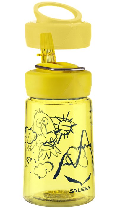 Produktbild von Salewa Runner 0,35L Kids, yello, BPA freie Trinkflasche mit integriertem Strohhalm