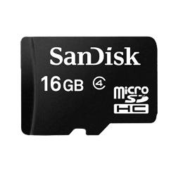 Produktbild von SanDisk microSD Speicherkarte 16GB (Klasse 4)