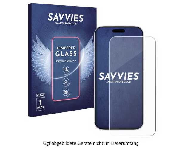 Savvies Clear Schutzglas Displayschutz f�r Apple iPhone 17