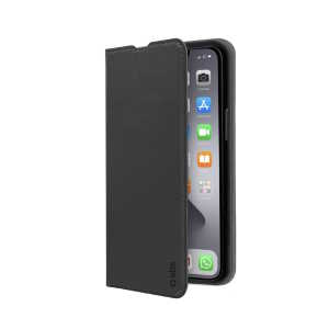 SBS Bookcase, schwarz für Apple iPhone 15 Pro