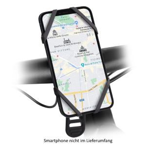 SBS Fahrrad Silikon Handyhalterung für Smartphones bis 6,5 Zoll