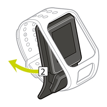 Armbandwechsel TomTom Uhr - Schritt 1 Nehmen Sie die Uhr vom Armband ab