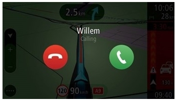nutzen Sie 
das TomTom Via als Freisprechanlage