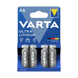 Varta ULTRA Lithium AA Batterie 6106, Mignon, LR14505, LR6 (4 Stück) für Garmin eTrex 20x