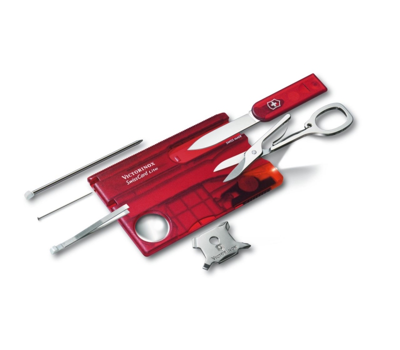 Produktbild von Victorinox SwissCard Lite, rot (0.7300.T) - Multifunktions Tool 13 Funktionen