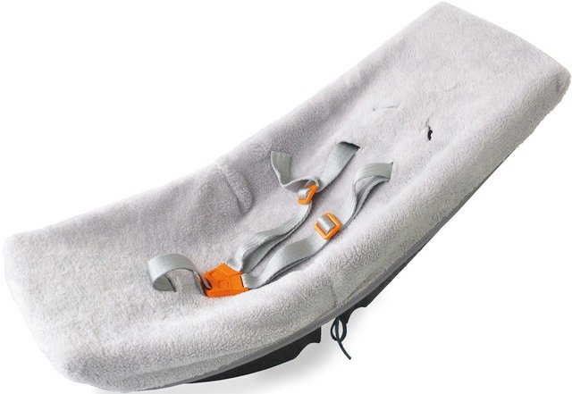 Produktbild von Weber Babyschale Teddyfell grau (Microfaser) für Kinderanhänger
