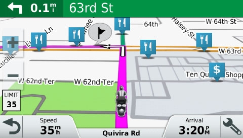 Der zumo 345 
verfgt ber eine groe Anzahl an POI Daten